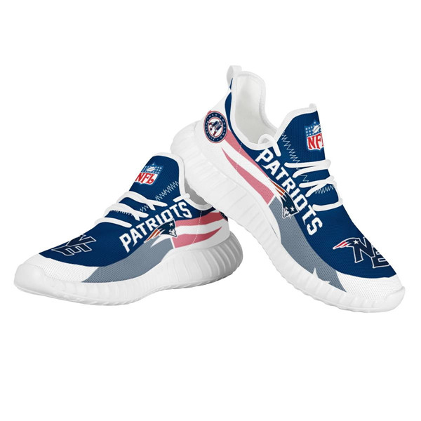 Women's New England Patriots Mesh Knit Sneakers/Shoes 005